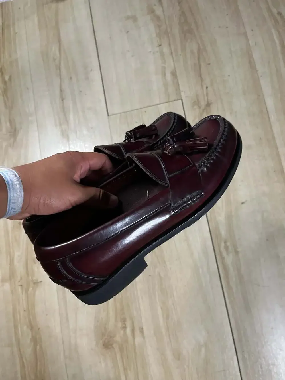 Rockport Men's Burgundy Leather Tassel Loafers